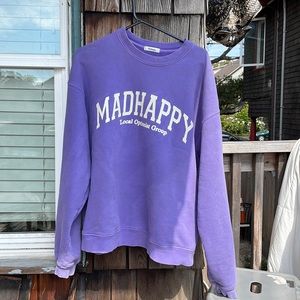 SOLD Madhappy local optimist group purple sweatshirt